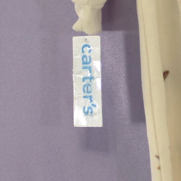 Carter’s Baby Girl Fleece Footed Sleeper Zip One-Piece 9 Months NWT Floral Cream - Picture 5 of 6